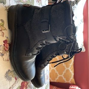 Women’s Ugg leather and wool boots Size 10